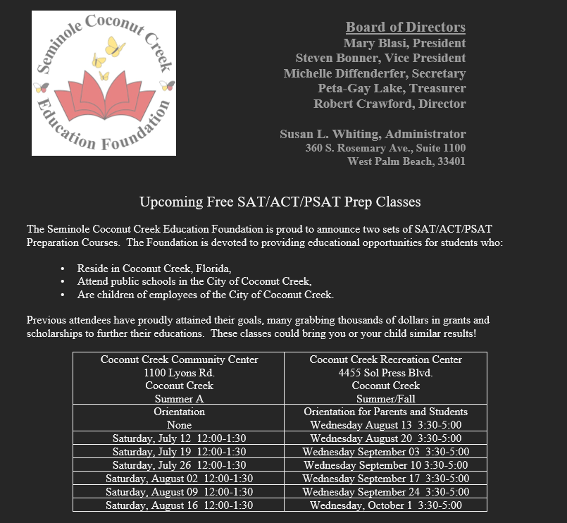  SAT Prep CC Seminole